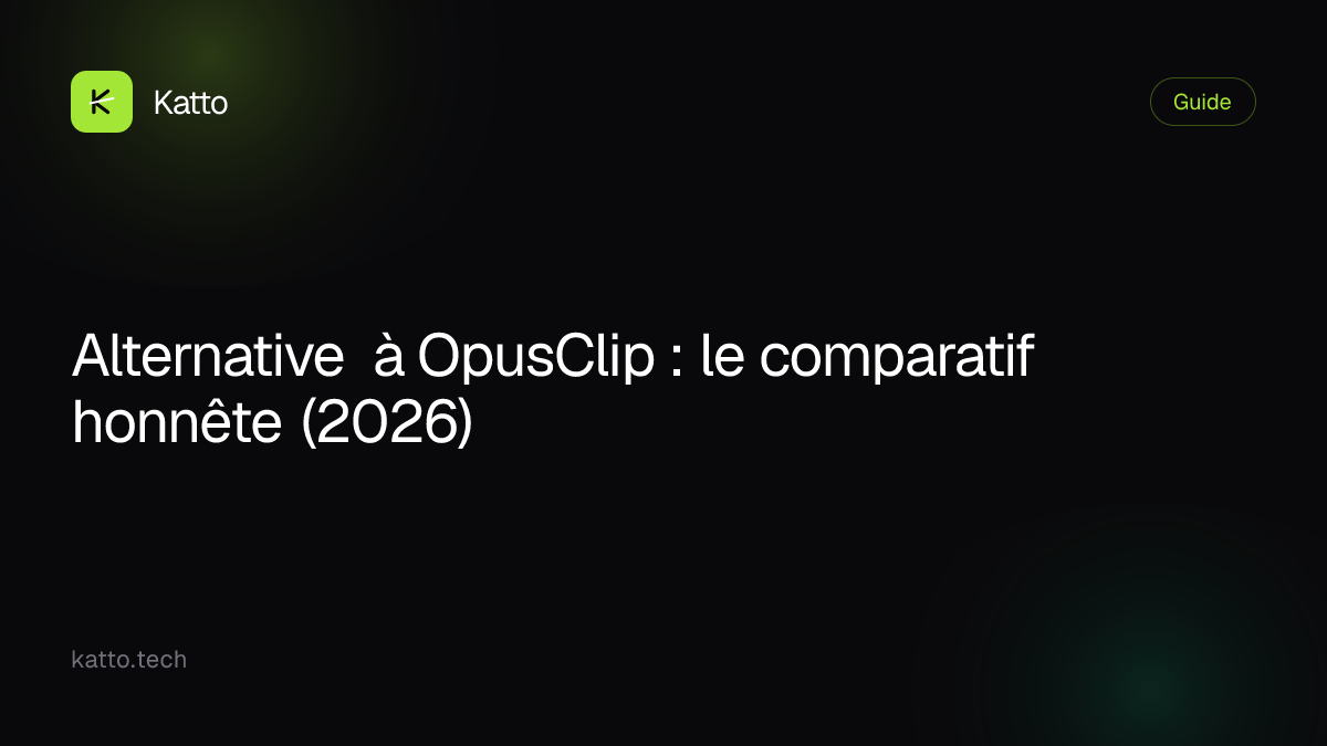 Alternative à OpusClip : le comparatif honnête (2026)