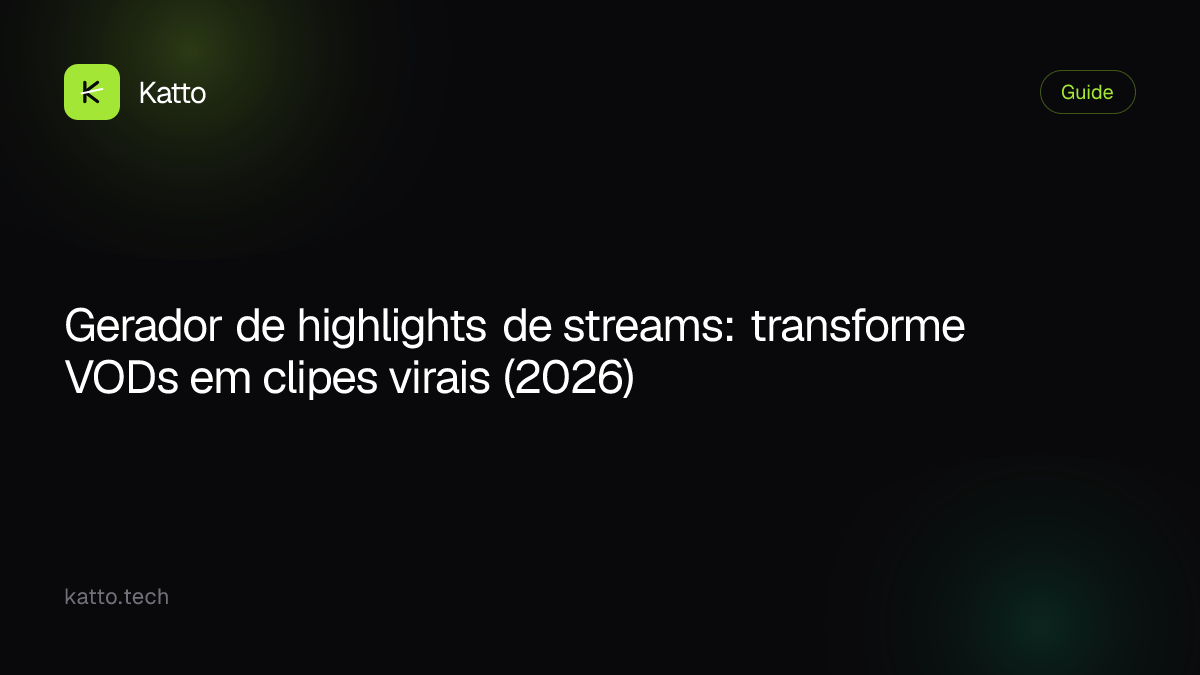 Gerador de highlights de streams: transforme VODs em clipes virais (2026)