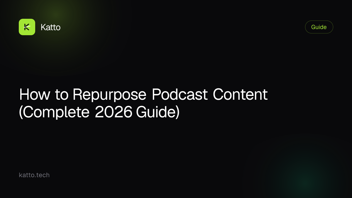 How to Repurpose Podcast Content (Complete 2026 Guide)