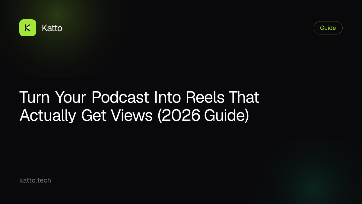 Turn Your Podcast Into Reels That Actually Get Views (2026 Guide)